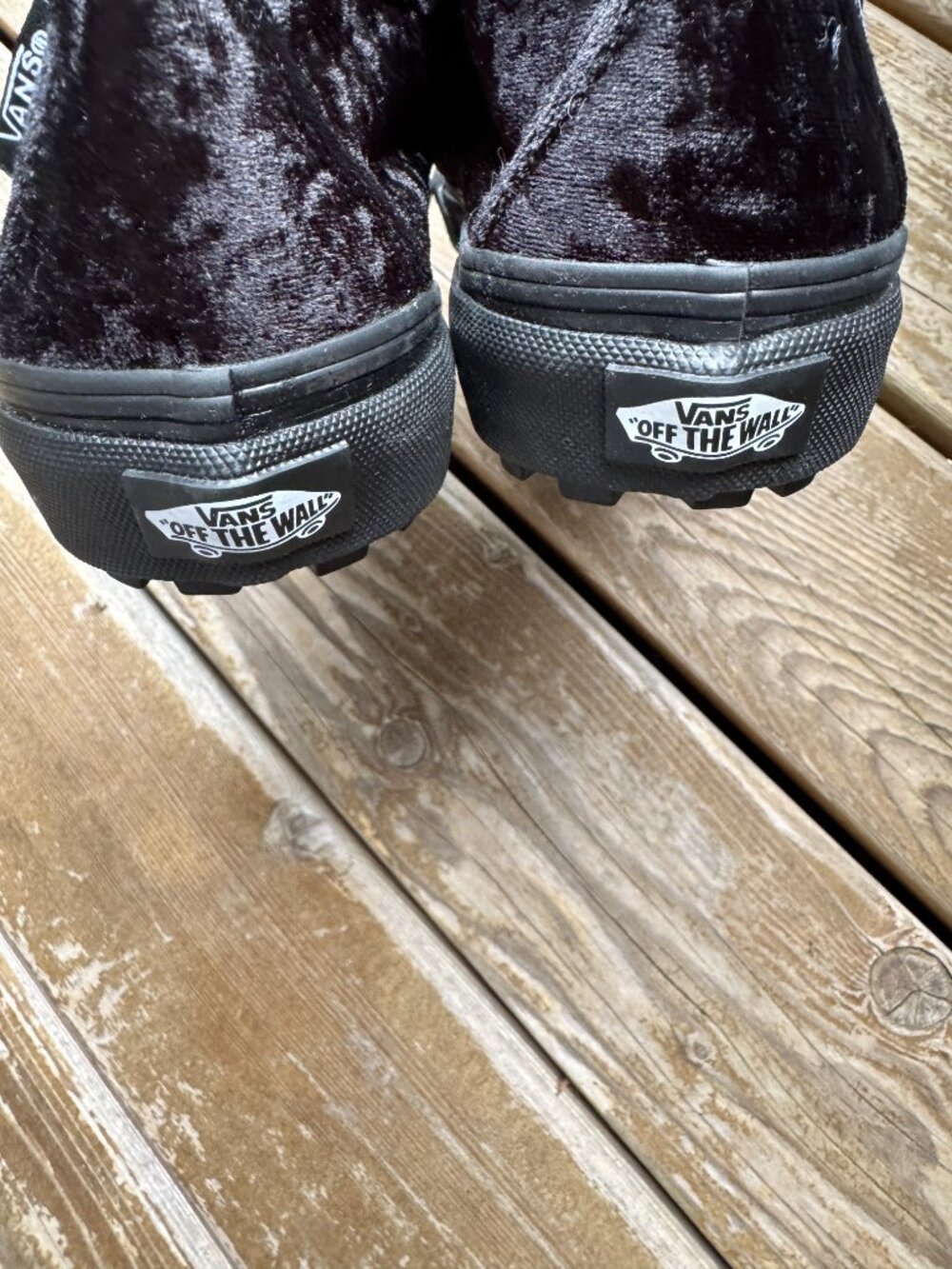 Vans Black Crushed Velvet Style 93 Mary Janes in Women's 10.5 - Picture 8 of 12